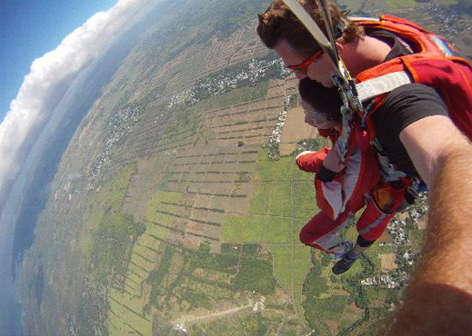 Parachutisme à l'île Maurice
